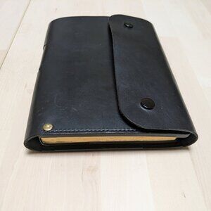 A5 leather trifold notebook cover